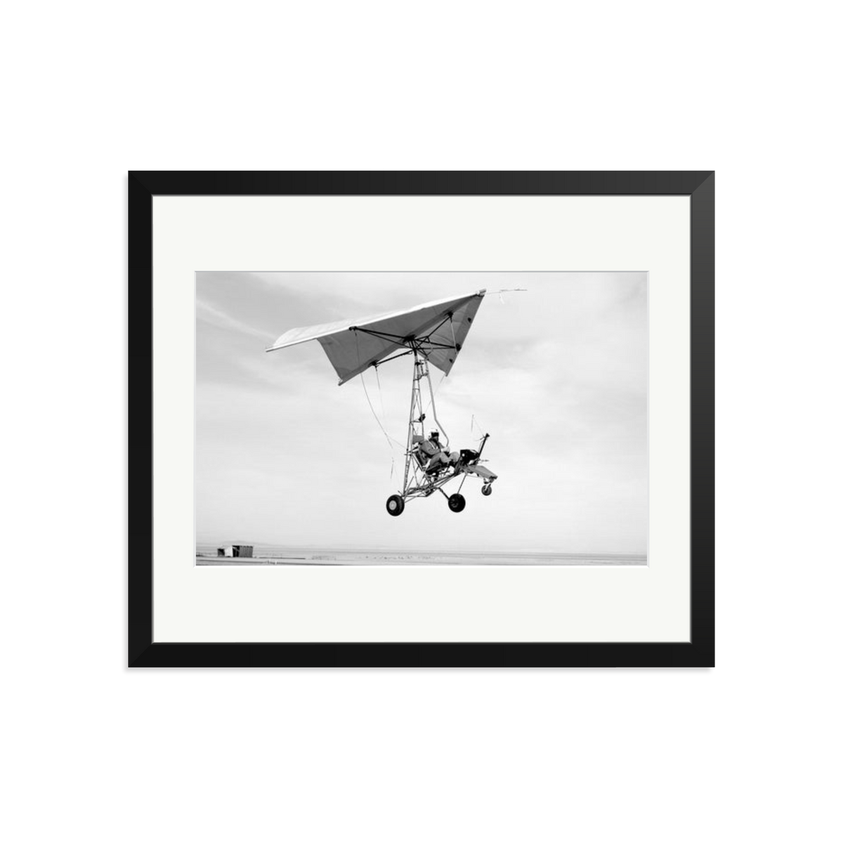 Edwards Air Force Base Paraglider Landing Framed Print Black Large
