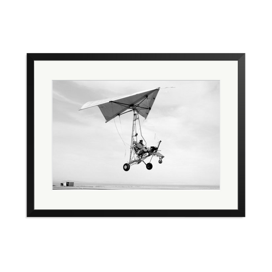 Edwards Air Force Base Paraglider Landing Framed Print Black XL