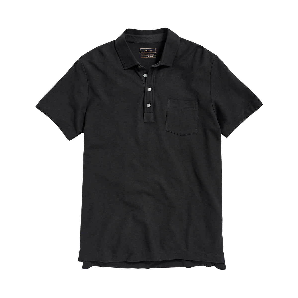 Billy Reid Pique Pensacola Polo Black