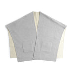 Pissenlit Reversible Cashmere Silk Cape - Grey / Beige