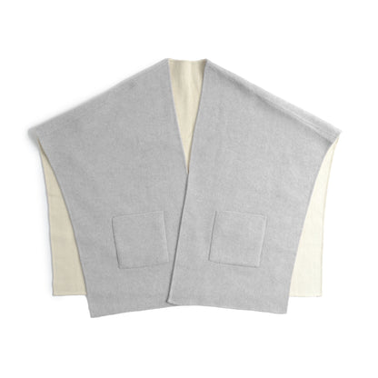 Pissenlit Reversible Cashmere Silk Cape Grey Beige