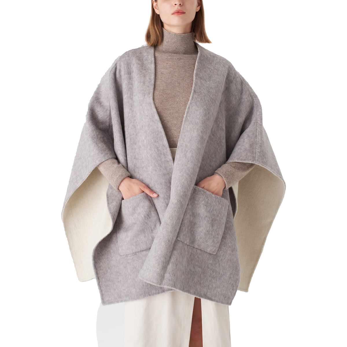 Pissenlit Reversible Cashmere Silk Cape