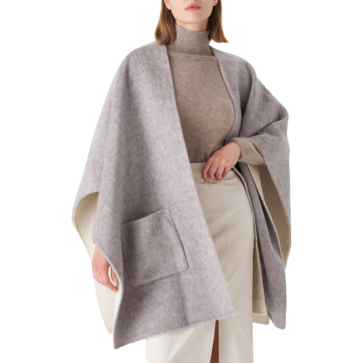 Pissenlit Reversible Cashmere Silk Cape