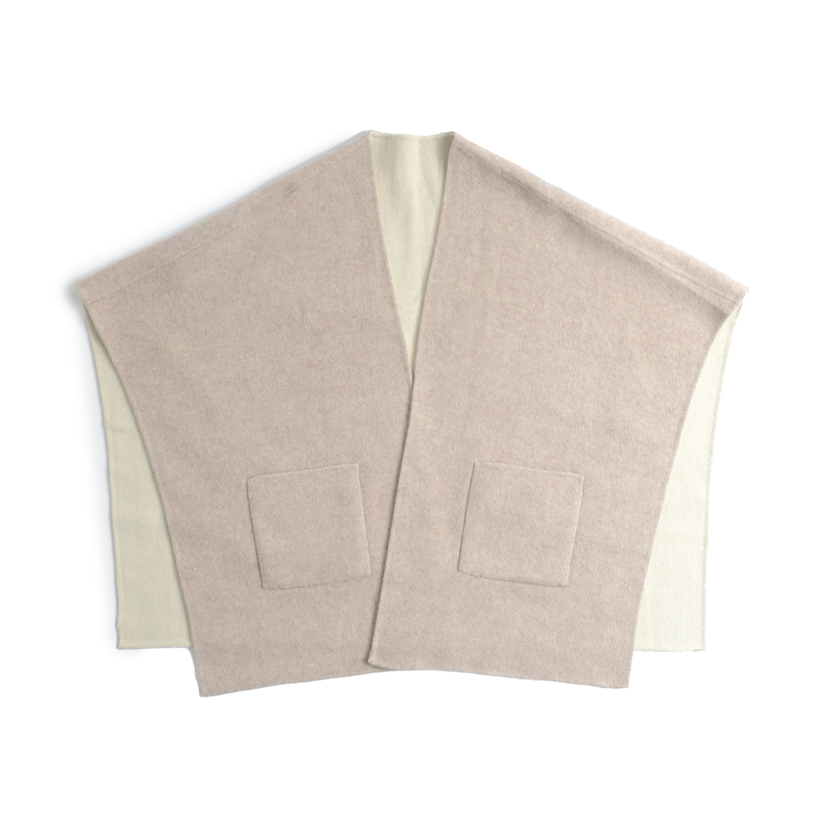 Pissenlit Reversible Cashmere Silk Cape Oatmeal Beige