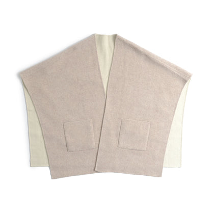 Pissenlit Reversible Cashmere Silk Cape Oatmeal Beige