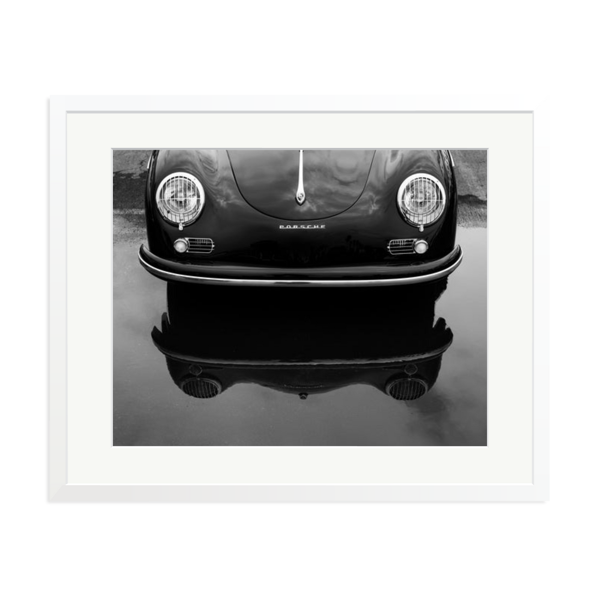 Porsche 356 Nose Framed Print White XL