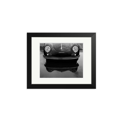 Porsche 356 Nose Framed Print Black Small