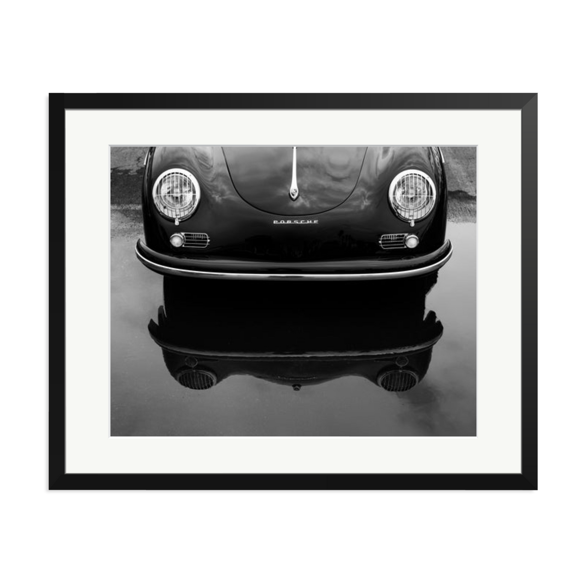 Porsche 356 Nose Framed Print Black XL