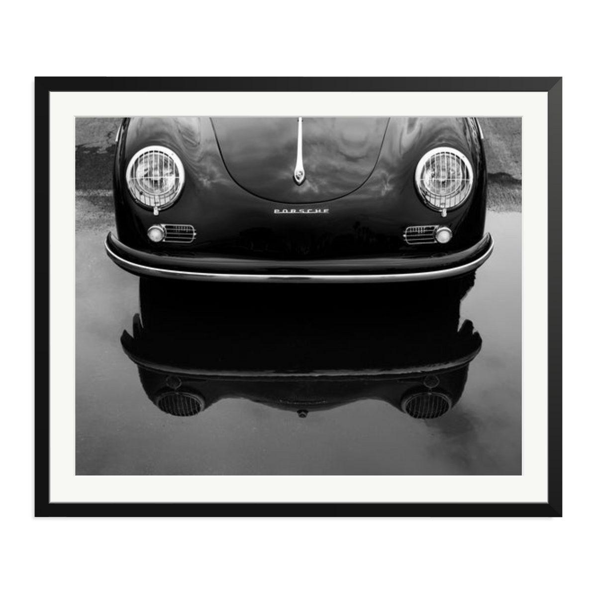 Porsche 356 Nose Framed Print Black XXL