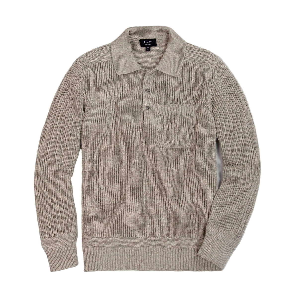 Rivay Porto Linen Cotton Sweater in Driftwood