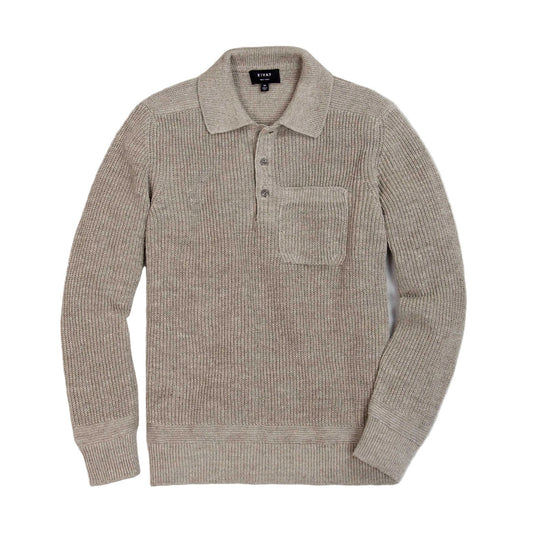 Rivay Porto Linen Cotton Sweater in Driftwood