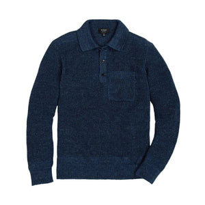 Rivay Porto Linen Cotton Sweater in Indigo Indigo