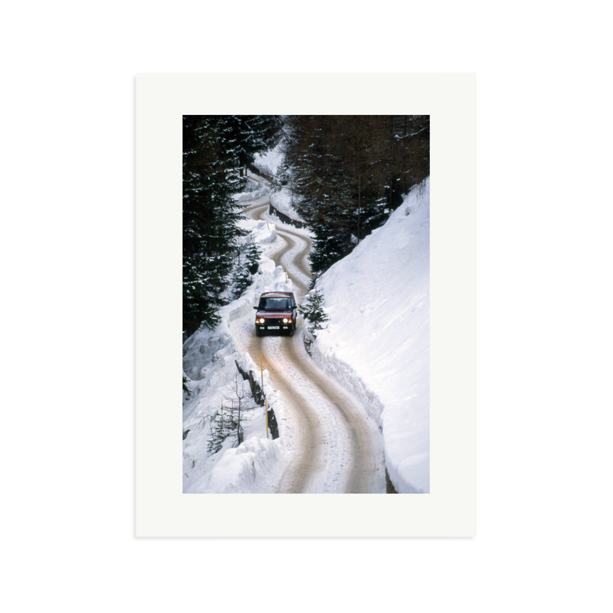 Range Rover Classic in the Alps Framed Print Print Only XL
