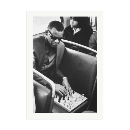 Ray Charles Playing Chess Framed Print Print Only XXL