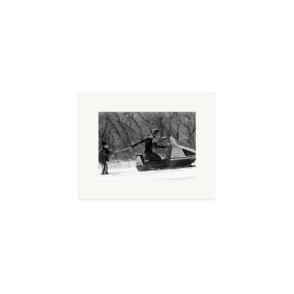 Robert Redford Snowmobile Framed Print Print Only Small