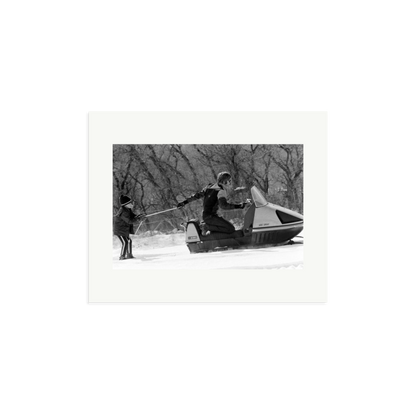 Robert Redford Snowmobile Framed Print Print Only Medium
