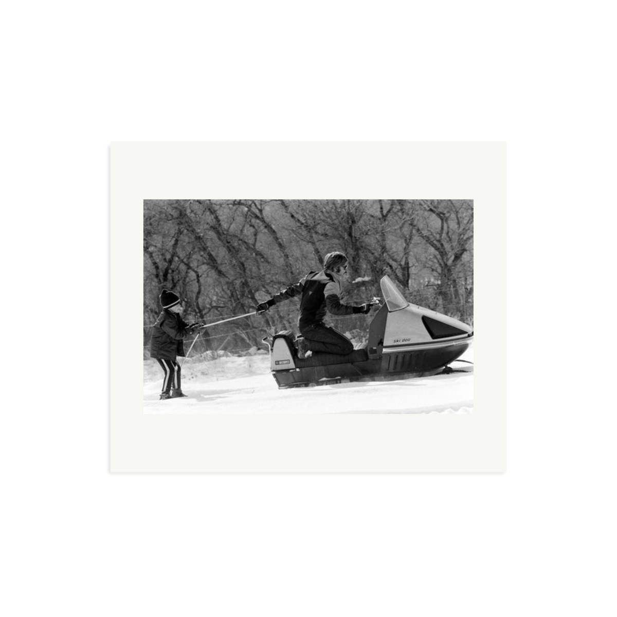 Robert Redford Snowmobile Framed Print Print Only Large