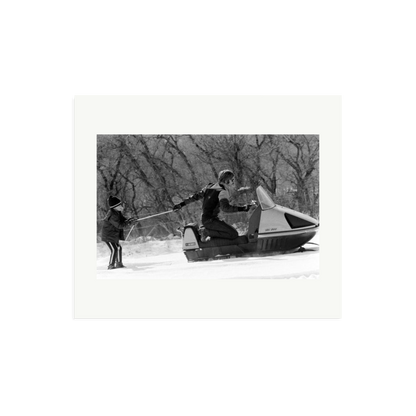 Robert Redford Snowmobile Framed Print Print Only Large