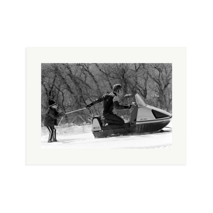 Robert Redford Snowmobile Framed Print Print Only XL