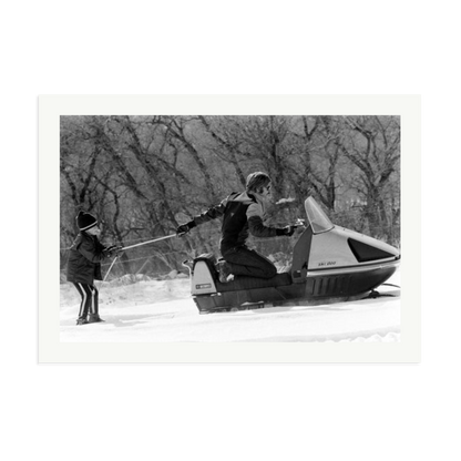 Robert Redford Snowmobile Framed Print Print Only XXL