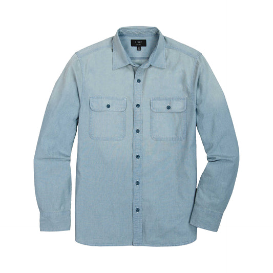 Rivay Albers Indigo Chambray Workshirt Bleached Chambray