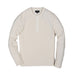Rivay Gibson Waffle Henley in Antique White - Antique White