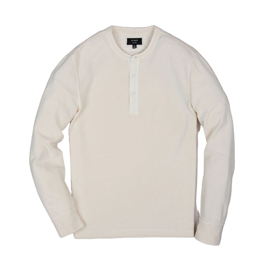 Rivay Gibson Waffle Henley in Antique White Antique White