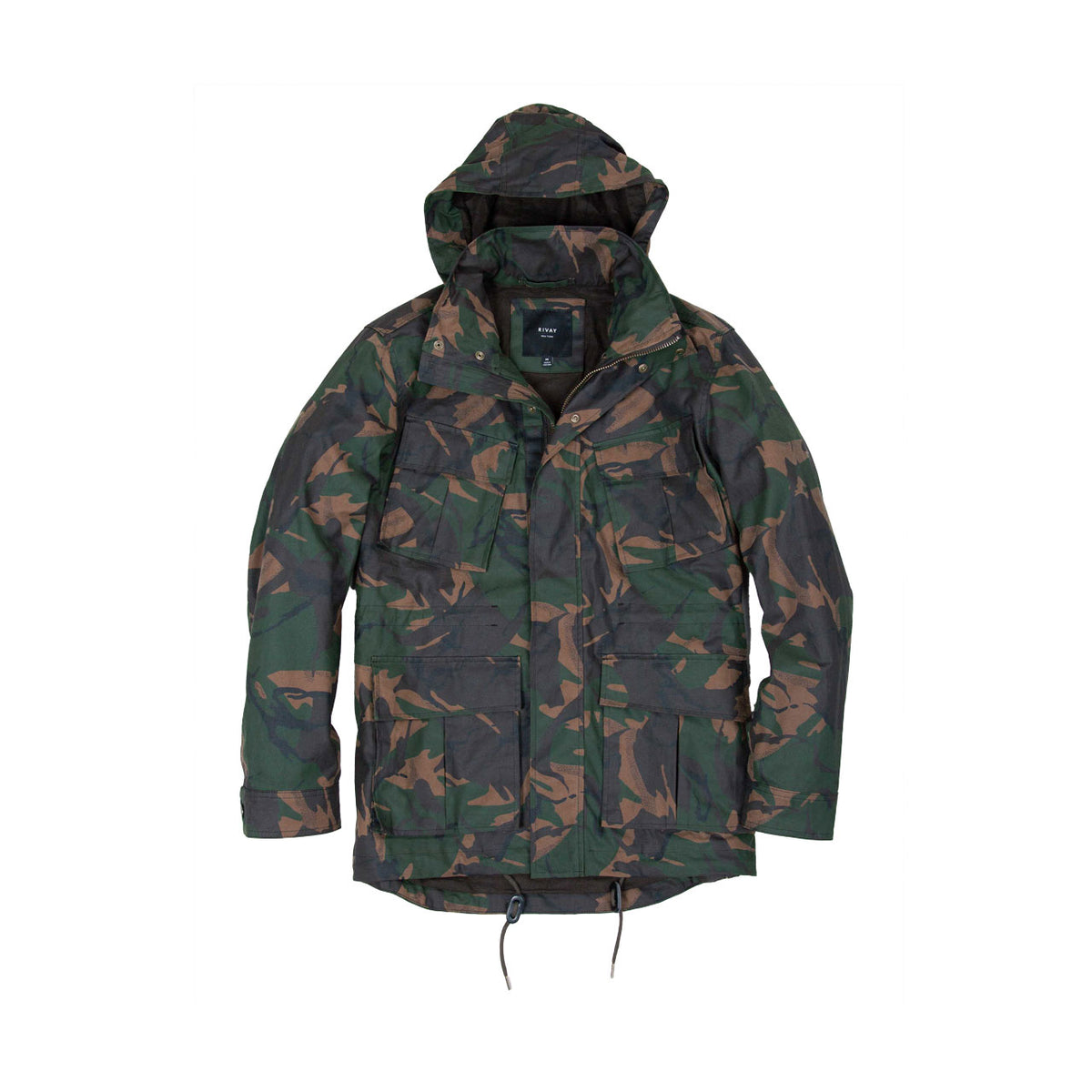 Rivay Waxed Cotton Camo Field Jacket