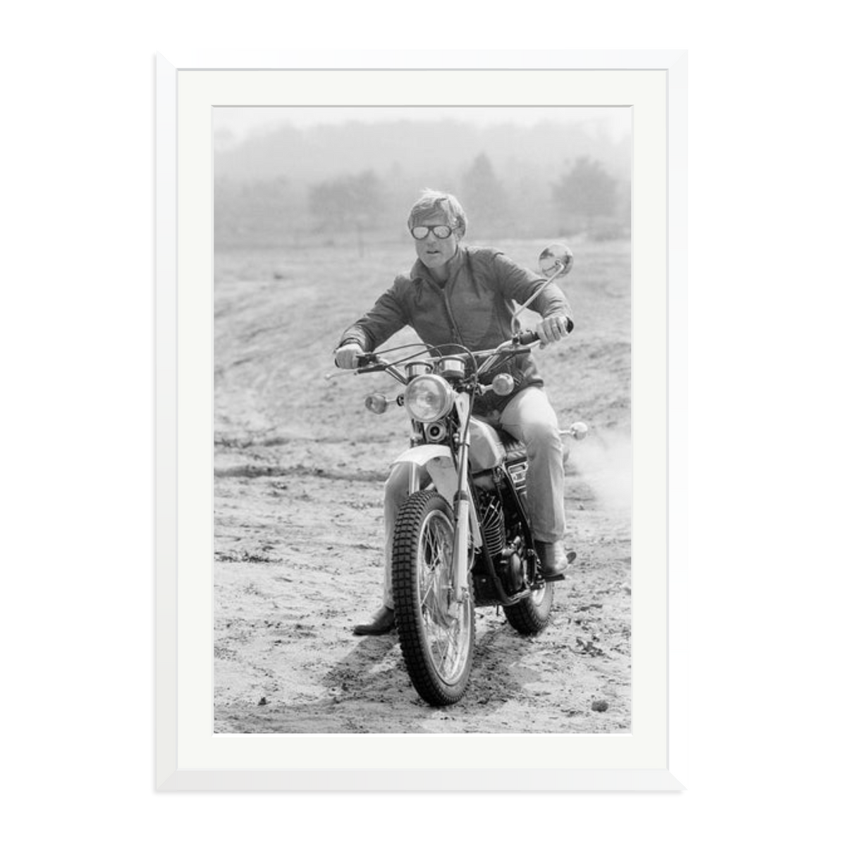 Robert Redford by Terry O'Neill 1975 Framed Print White XXL