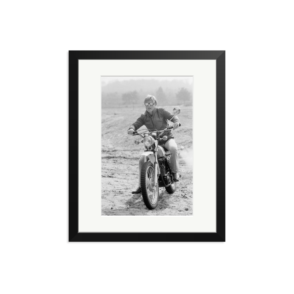 Robert Redford by Terry O'Neill 1975 Framed Print Black Medium