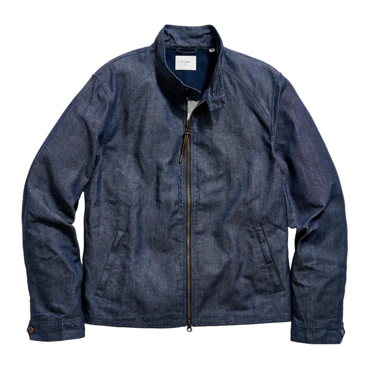 Billy Reid Waxed Denim Harrington Jacket Indigo