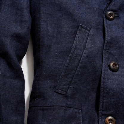 Billy Reid Canvas Linen Bond Peacoat