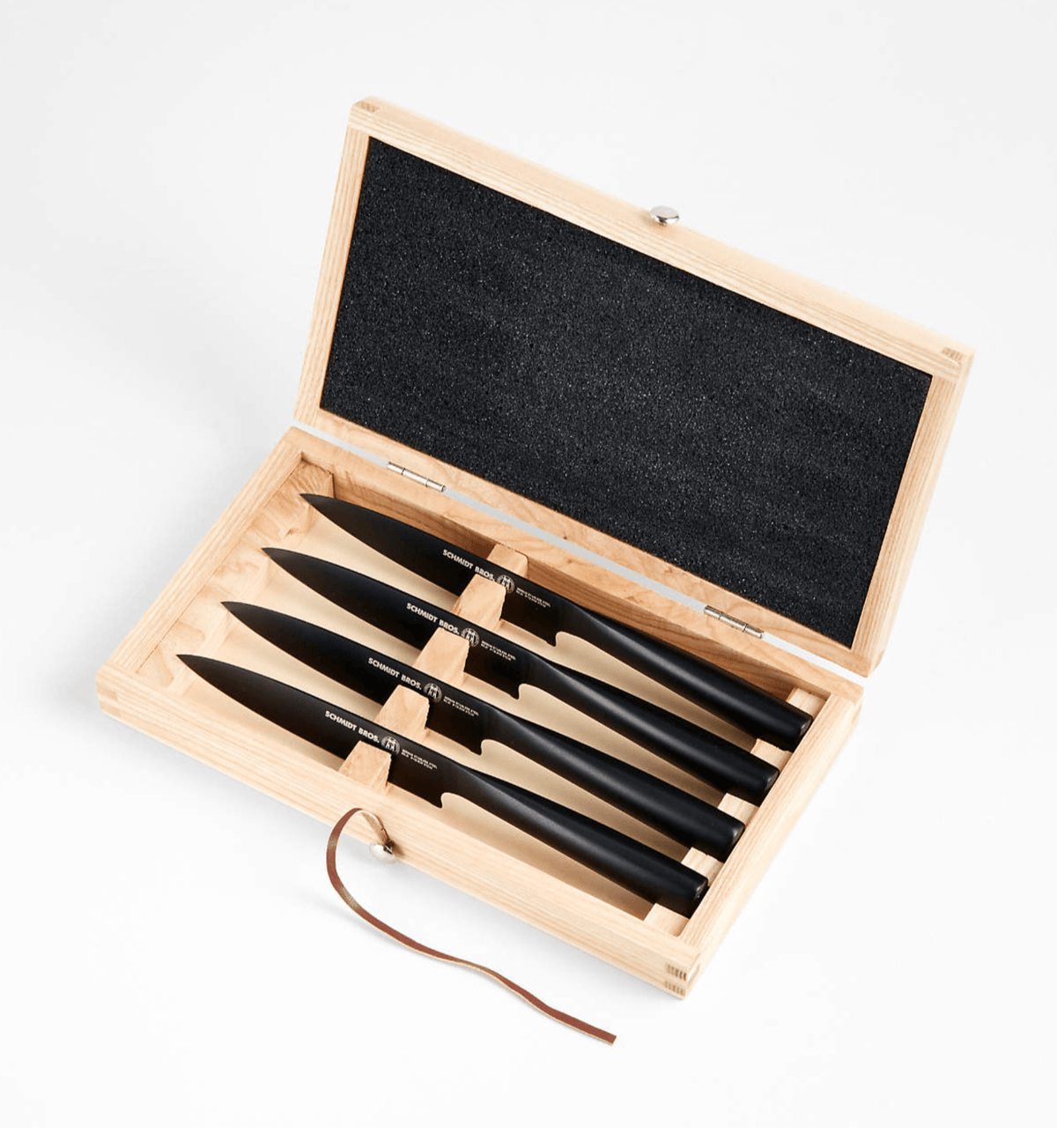 Schmidt Bros. Jet Black, 4-Piece Steak Knife Set