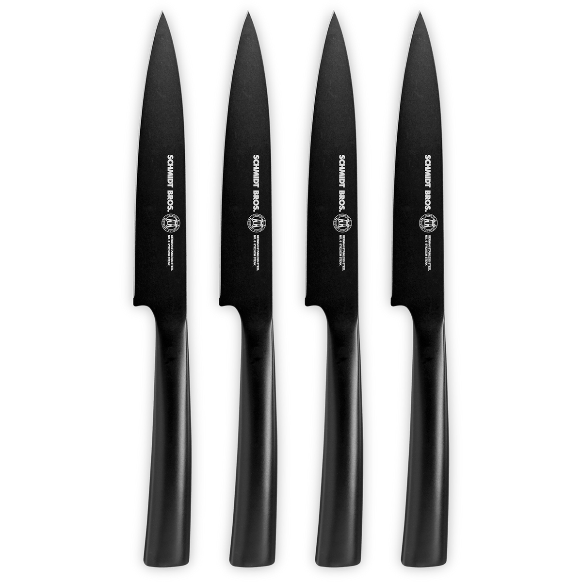 Schmidt Bros. Jet Black, 4-Piece Steak Knife Set