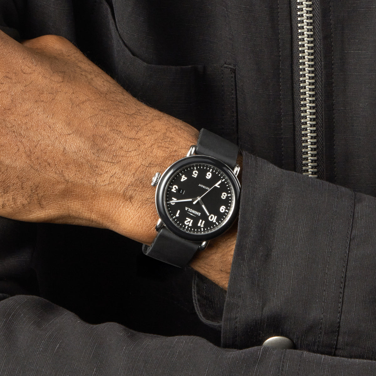 Shinola Double Black Detrola Watch