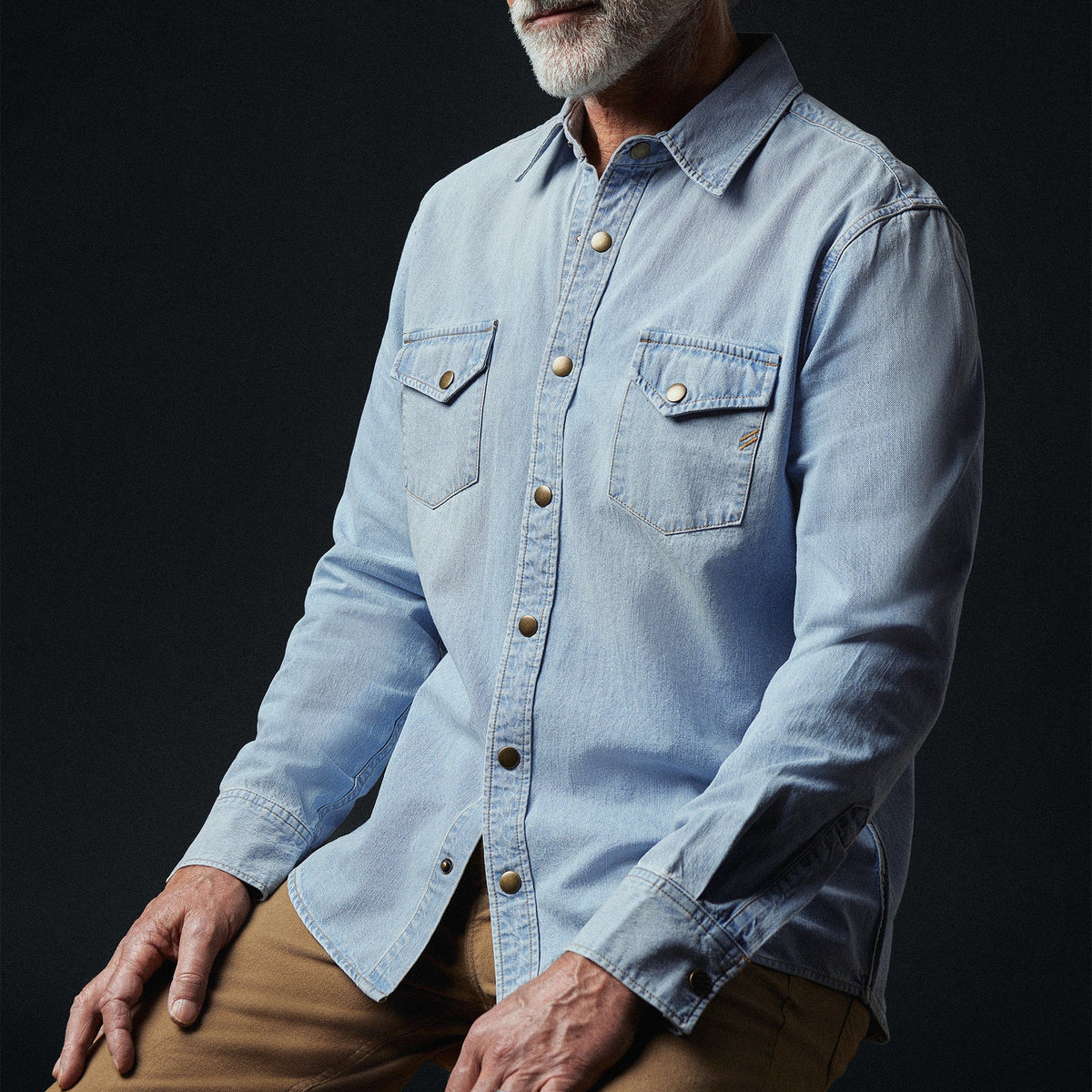 Billy Reid Washed Shoals Denim Shirt