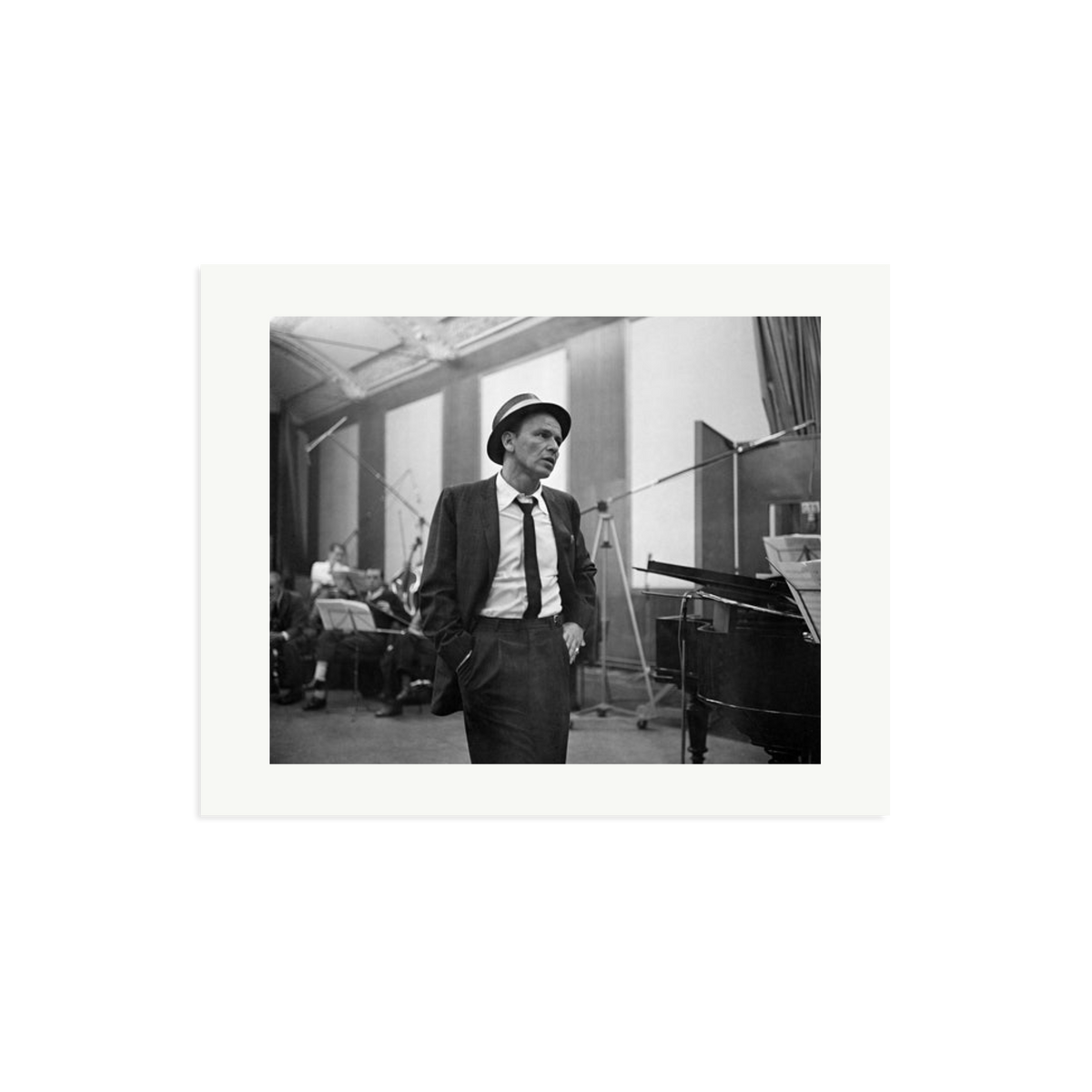 Frank Sinatra Recording 1964 Framed Print Print Only Medium