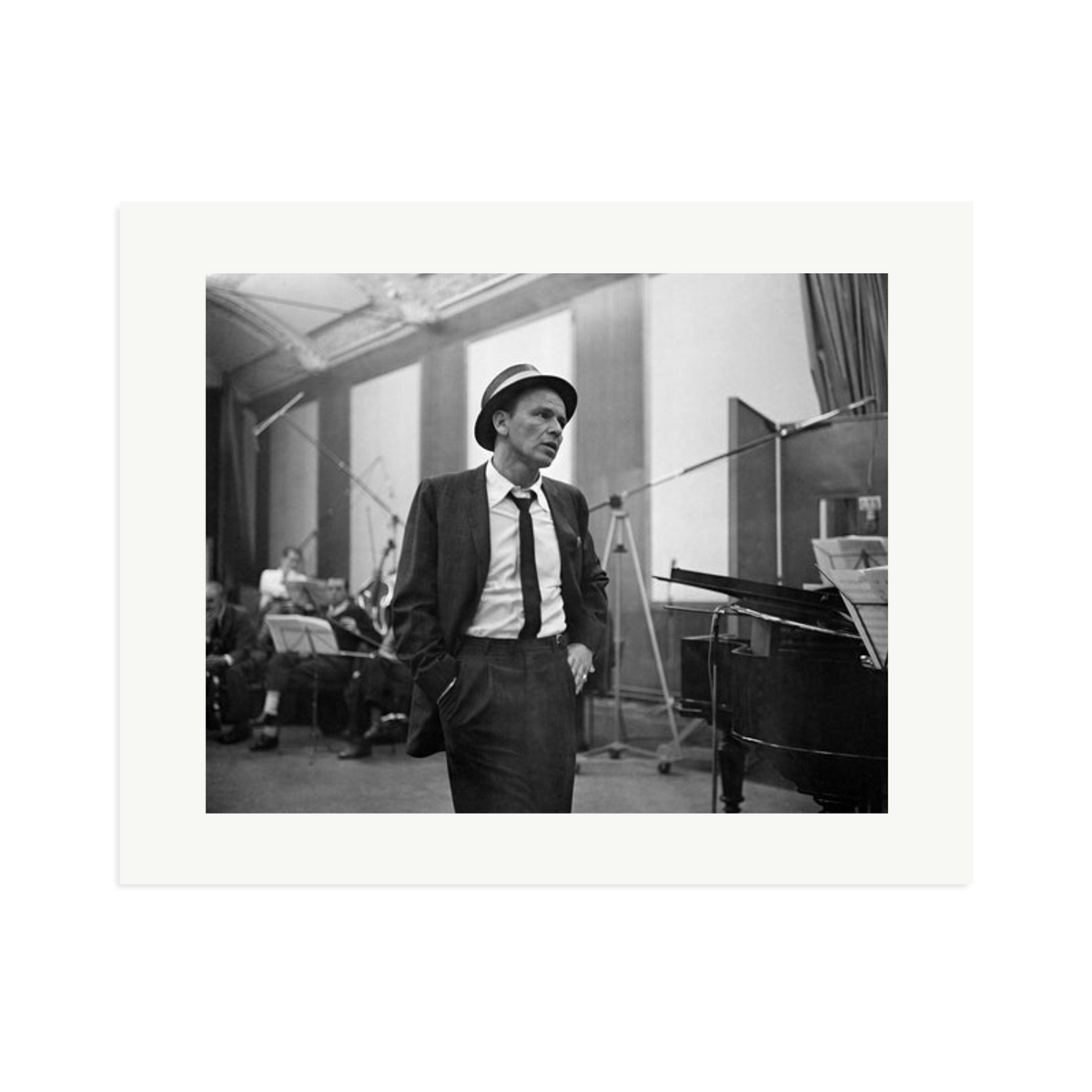 Frank Sinatra Recording 1964 Framed Print Print Only XL
