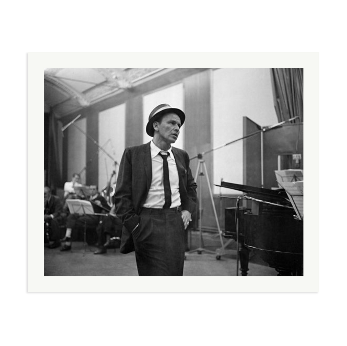 Frank Sinatra Recording 1964 Framed Print Print Only XXL