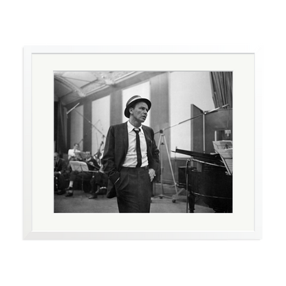 Frank Sinatra Recording 1964 Framed Print White XL