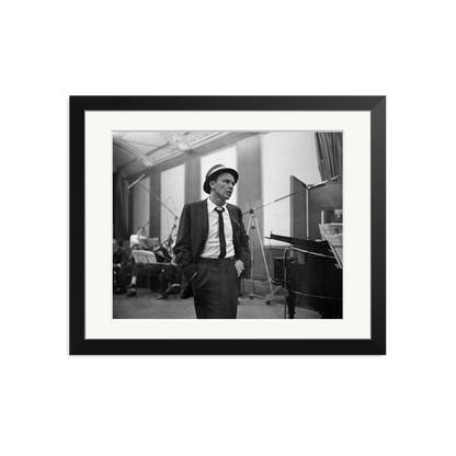 Frank Sinatra Recording 1964 Framed Print Black Medium