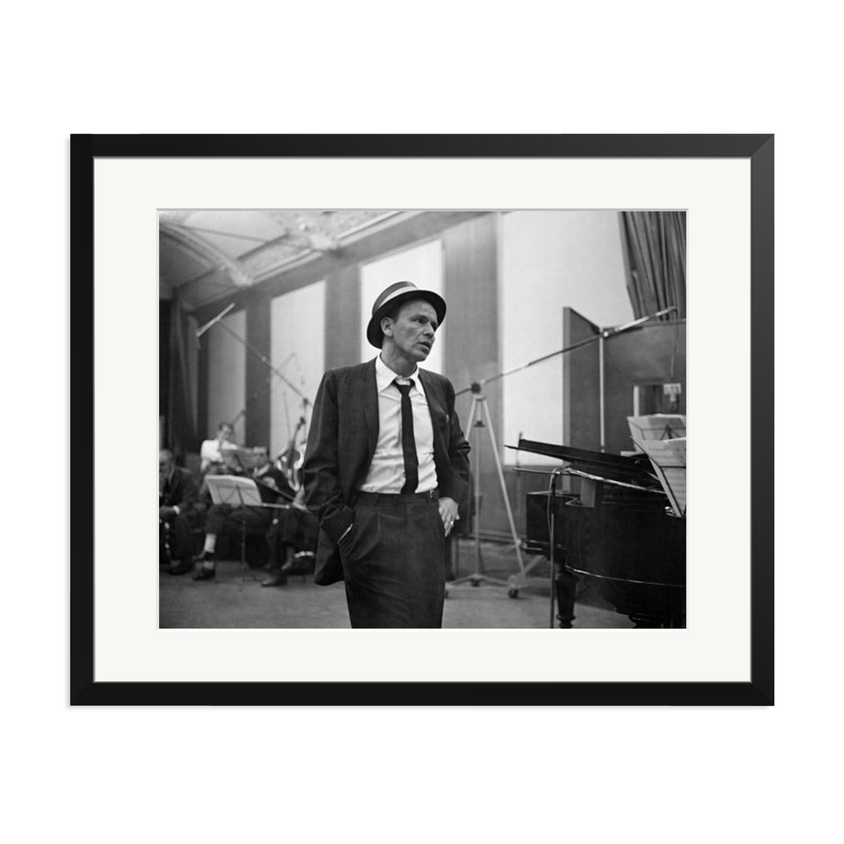 Frank Sinatra Recording 1964 Framed Print Black XL