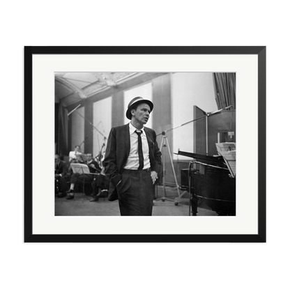 Frank Sinatra Recording 1964 Framed Print Black XL