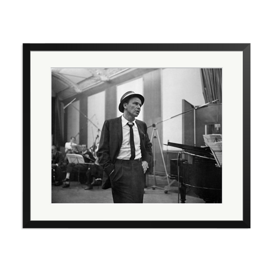 Frank Sinatra Recording 1964 Framed Print Black XL