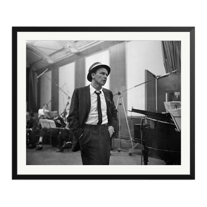 Frank Sinatra Recording 1964 Framed Print Black XXL