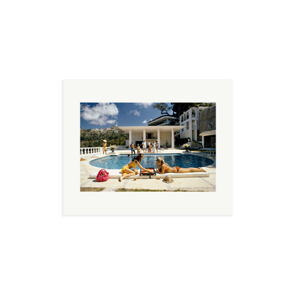 Slim Aarons 'Poolside Backgammon' Print Only Medium