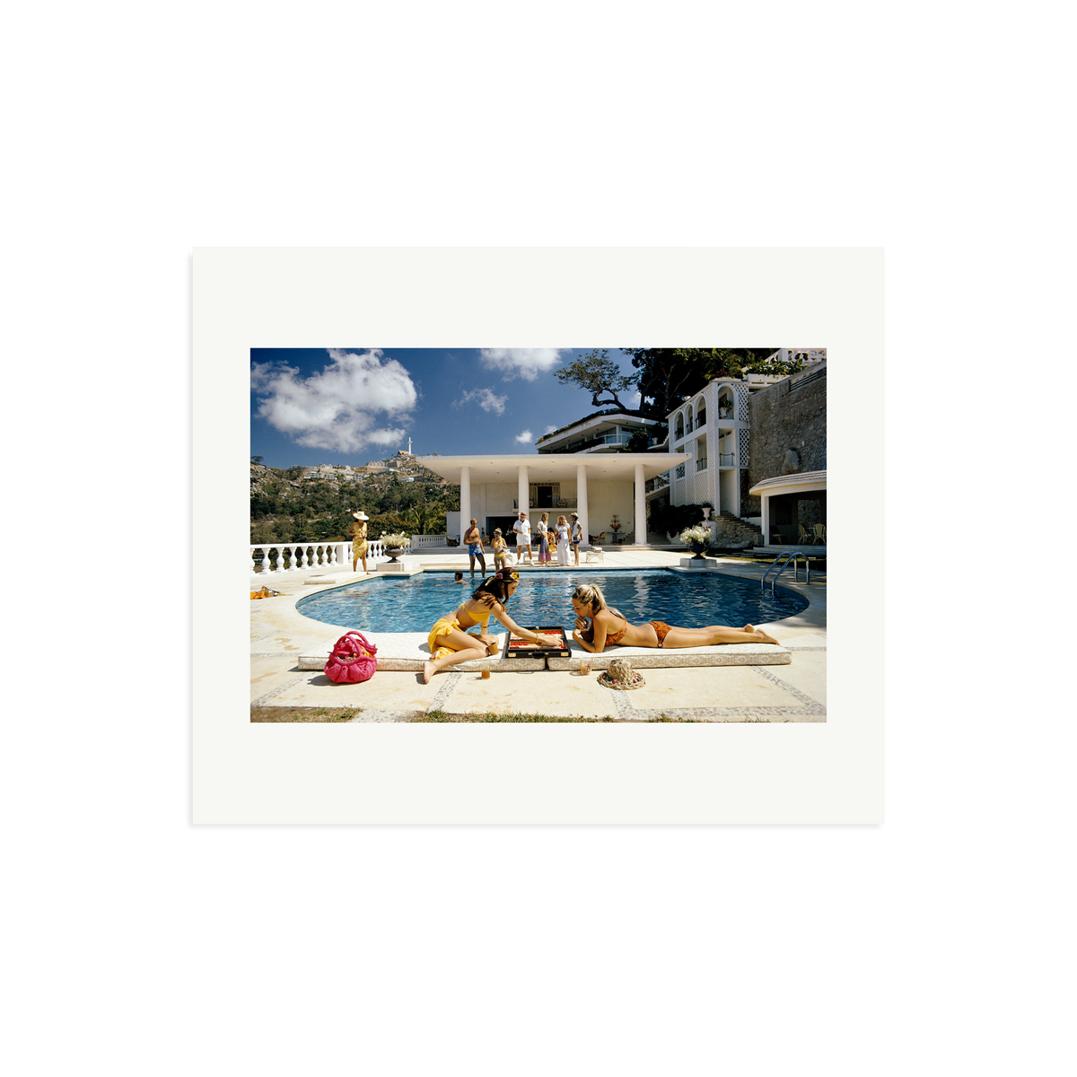 Slim Aarons 'Poolside Backgammon' Print Only Large