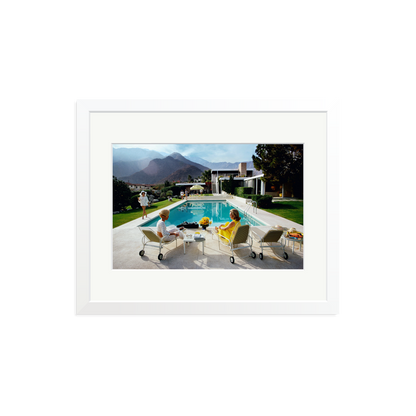Slim Aarons 'Poolside Gossip' White Medium