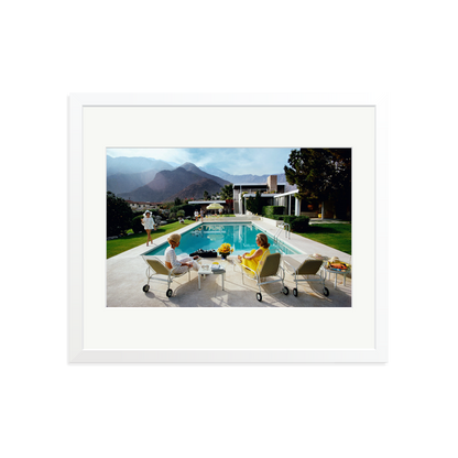 Slim Aarons 'Poolside Gossip' White Large