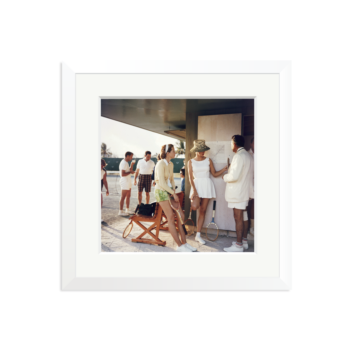 Slim Aarons 'Tennis in the Bahamas' White Medium